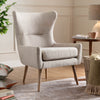 Plain Beige Furniture - Oswald Woven Textured Chair Linen Voyage Maison