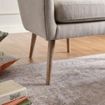 Plain Beige Furniture - Oswald Woven Textured Chair Linen Voyage Maison