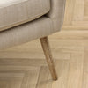 Plain Beige Furniture - Oswald Woven Textured Chair Linen Voyage Maison