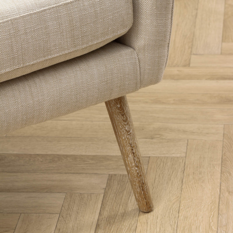 Plain Beige Furniture - Oswald Woven Textured Chair Linen Voyage Maison