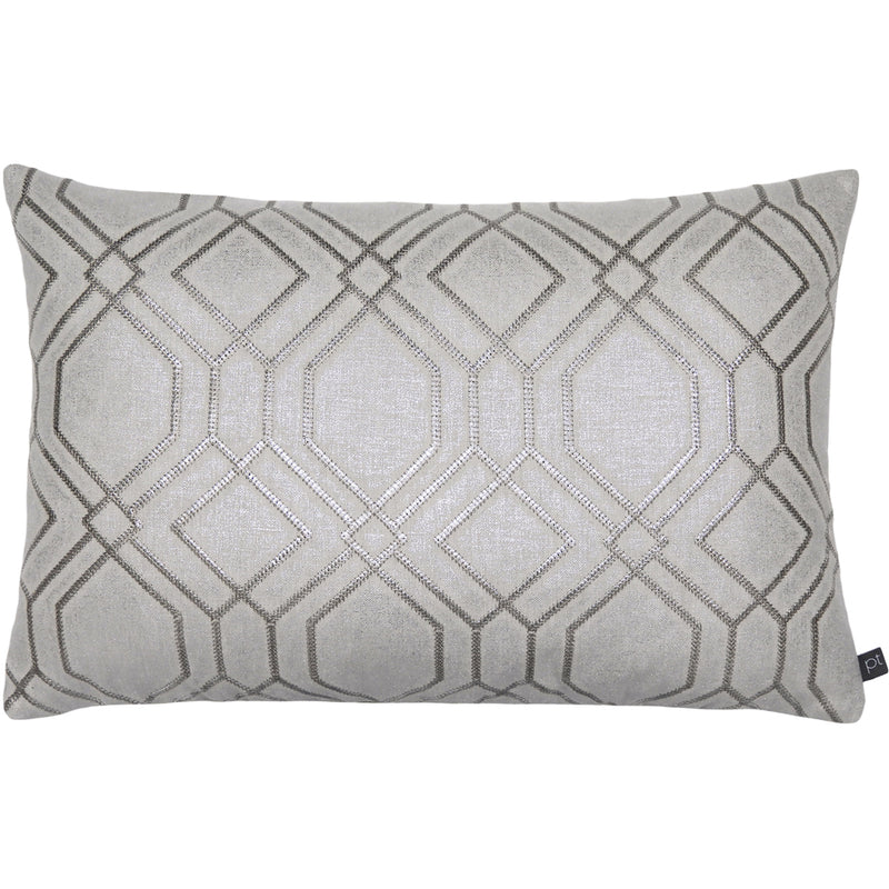 Prestigious Textiles Othello Geometric Cushion Cover in Pewter