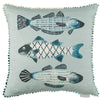 Animal Blue Cushions - Otto Printed Cushion Cover Seafoam Voyage Maison