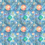 Voyage Maison Out Of This World Printed Cotton Fabric in Sky