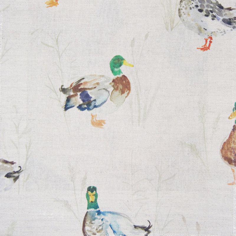 Voyage Maison Paddling Ducks Mini Printed Linen Fabric in Cream