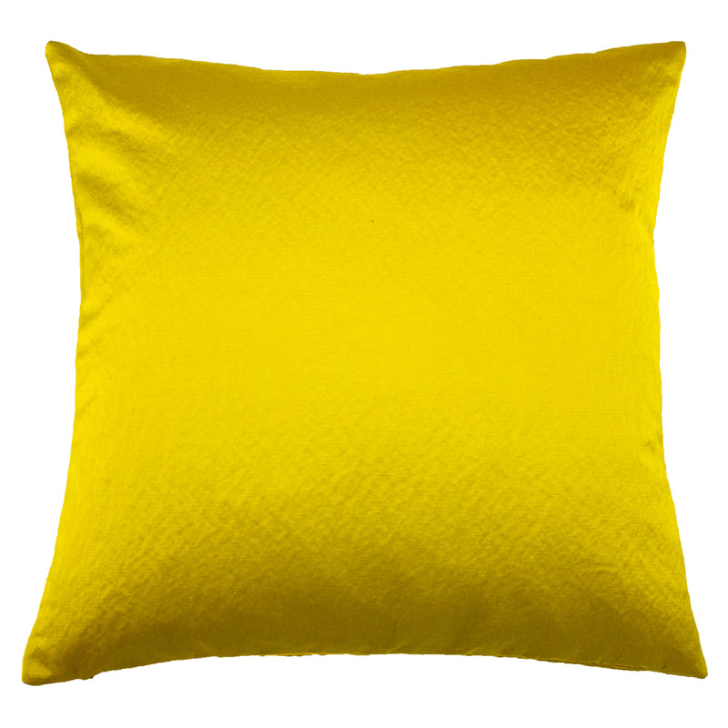 Paoletti Palermo Sateen Cushion Cover in Limon Yellow