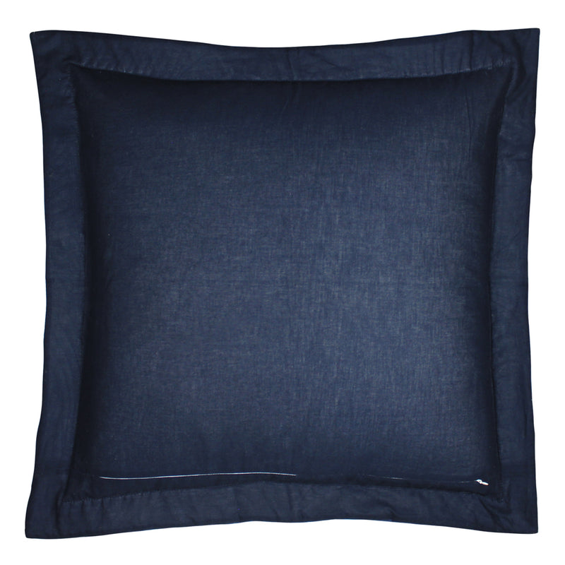 Paoletti Palmeria Quilted Velvet Cushion Cover in Navy