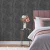 Paoletti Palmeria Vinyl Wallpaper Sample in Black