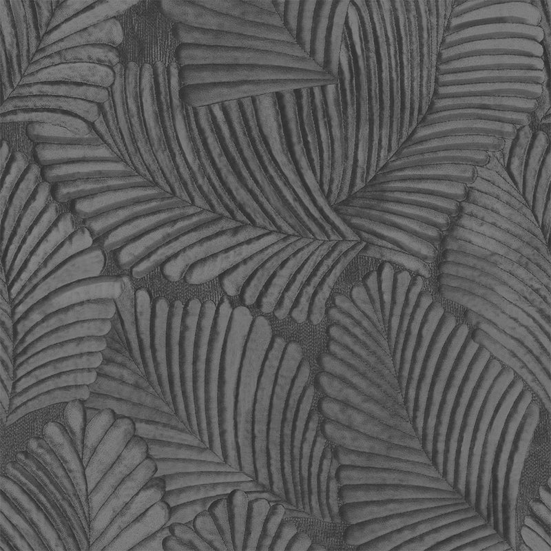 Paoletti Palmeria Vinyl Wallpaper Sample in Black