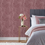 Paoletti Palmeria Vinyl Wallpaper in Blush