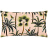 Jungle Pink Cushions - Palms Rectangular Outdoor Cushion Cover Blush Evans Lichfield