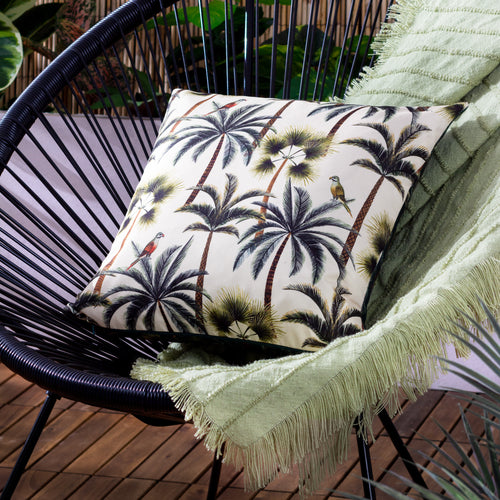Jungle Green Cushions - Palms Outdoor Cushion Cover Forest Evans Lichfield