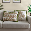  Green Cushions - Palm Embroidered Cushion Cover Green furn.