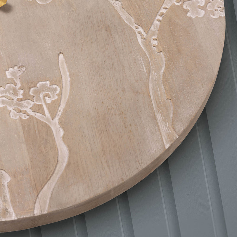 Floral Brown Accessories - Paloma Wooden Clock Weathered Oak Voyage Maison