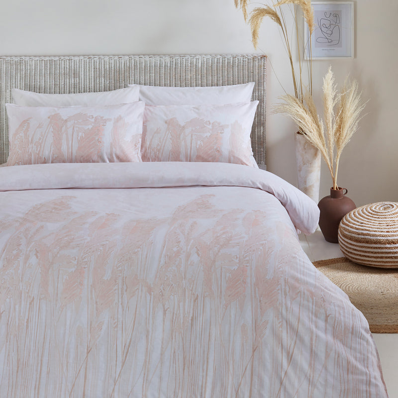 Yard Pampas Washed Cotton 100% Cotton Duvet Cover Set in Blush