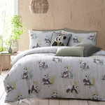 furn. Pandas Duvet Cover Set in Mint