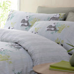 furn. Pandas Duvet Cover Set in Mint