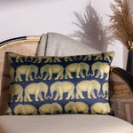 Paoletti Parade Elephant Cushion Cover in Navy