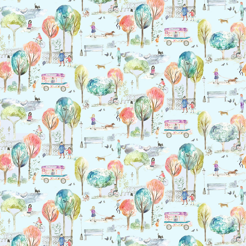 Voyage Maison Parklife Printed Cotton Fabric in Dusk