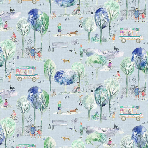 Voyage Maison Parklife Printed Cotton Fabric in Sky