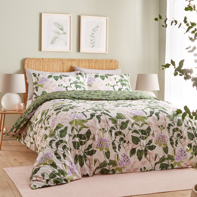 Passiflora Duvet Cover Set Peach/Vine