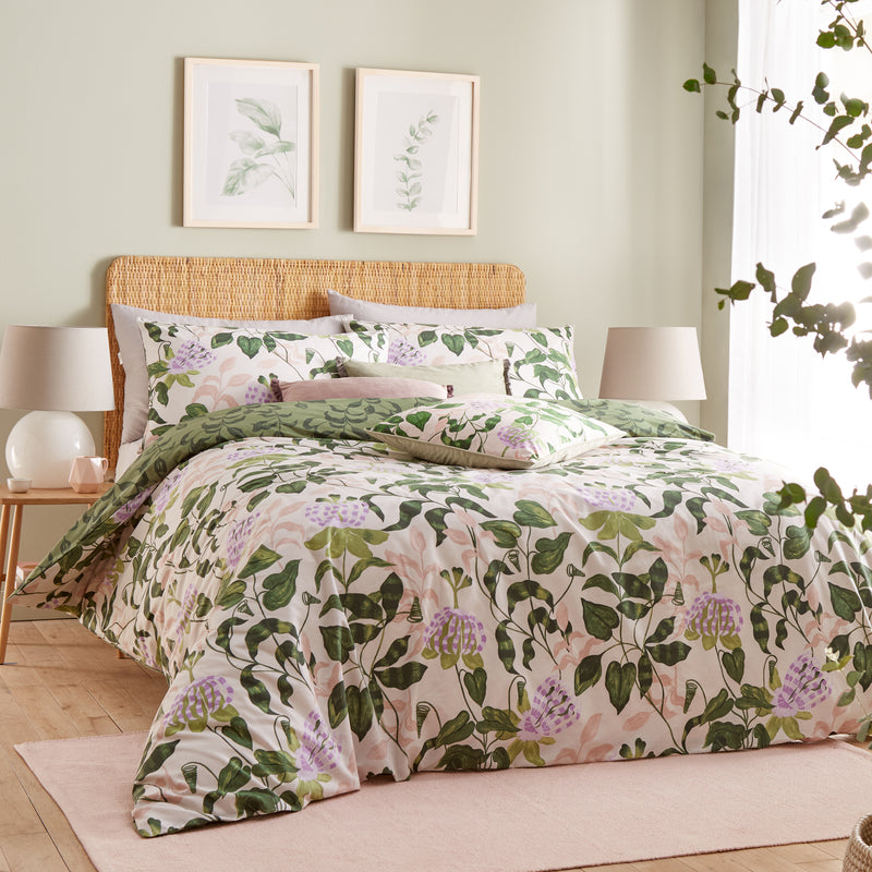 Passiflora Duvet Cover Set Peach/Vine