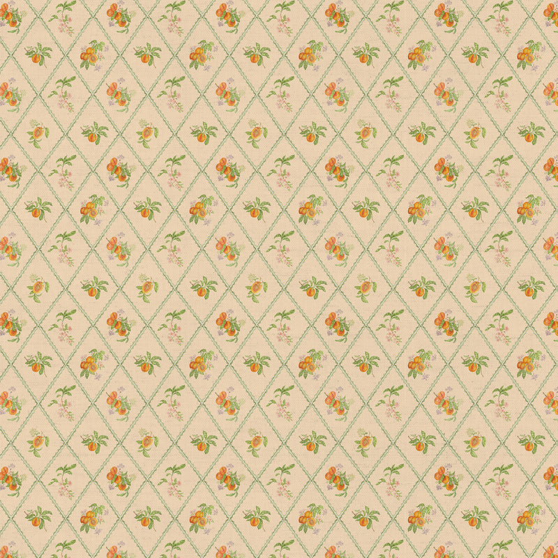  Fabric - Peach Trellis  Fabric Melba Voyage Maison