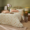 Floral Orange Bedding - Peach Harvest Printed Duvet Cover Set Orange Voyage Maison