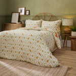 Floral Orange Bedding - Peach Harvest Printed Duvet Cover Set Orange Voyage Maison