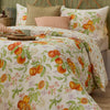 Floral Orange Bedding - Peach Harvest Printed Duvet Cover Set Orange Voyage Maison