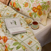 Floral Orange Bedding - Peach Harvest Printed Duvet Cover Set Orange Voyage Maison