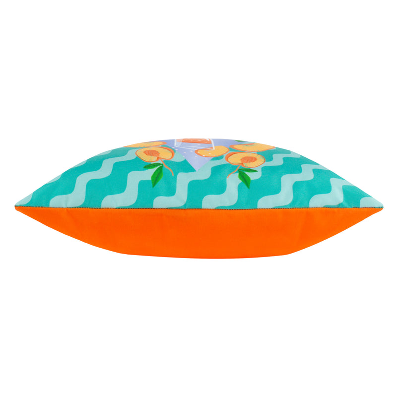 Abstract Blue Cushions - Peachy Outdoor Cushion Cover Aqua furn.