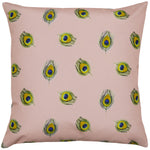 Animal Blue Cushions - Peacock Outdoor Cushion Cover Blue/Blush Evans Lichfield