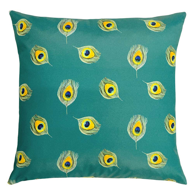 Evans Lichfield Peacock Outdoor Cushion Cover in Blush