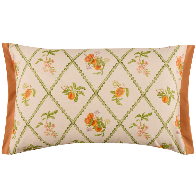  Cushions - Peach Trellis Outdoor Cushion Cover Orange Voyage Maison