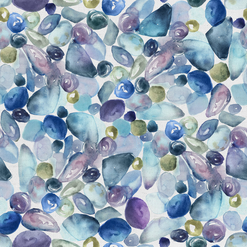 Pebbles Printed Fabric Sample Swatch Marine