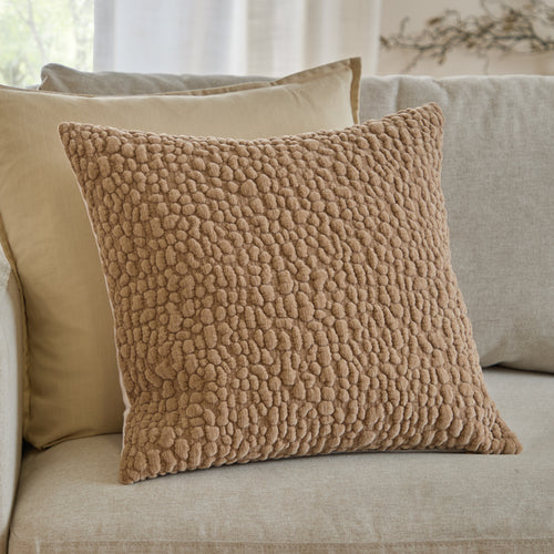 Abstract Beige Cushions - Pebble Textured Chenille Cushion Cover Stone Yard