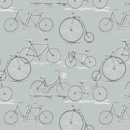 Voyage Maison Penny Farthing 1.4m Wide Width Wallpaper in Duck Egg