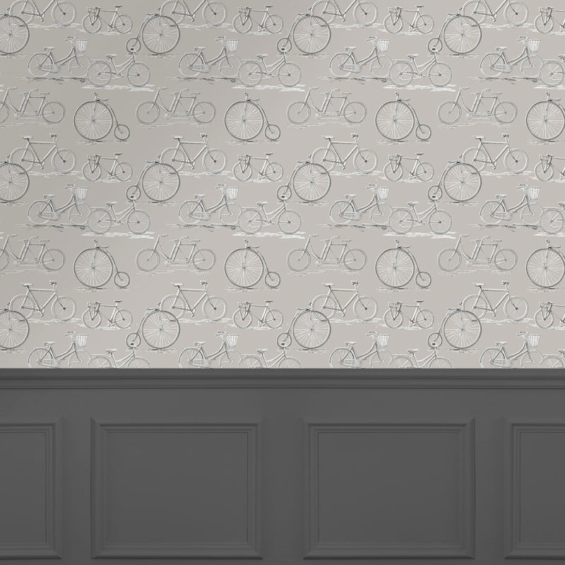 Voyage Maison Penny Farthing 1.4m Wide Width Wallpaper in Sepia