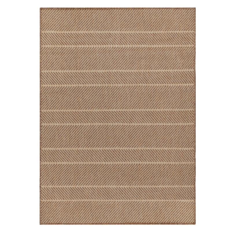 Striped Beige Rugs - Pentle Jute Effect Indoor/Outdoor Rug Natural Yard