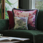 Marie Burke Penton Small Printed Cushion Cover in Damson