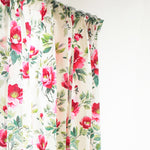 Peony Country Floral Pencil Pleat Curtains Fuchsia