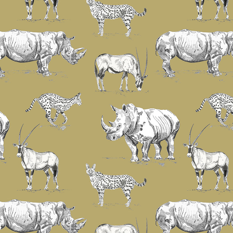 Periculo Wallpaper Sample Mustard