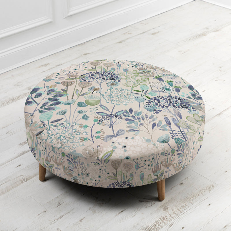 Voyage Maison Petra Large Footstool in Ailsa Cornflower