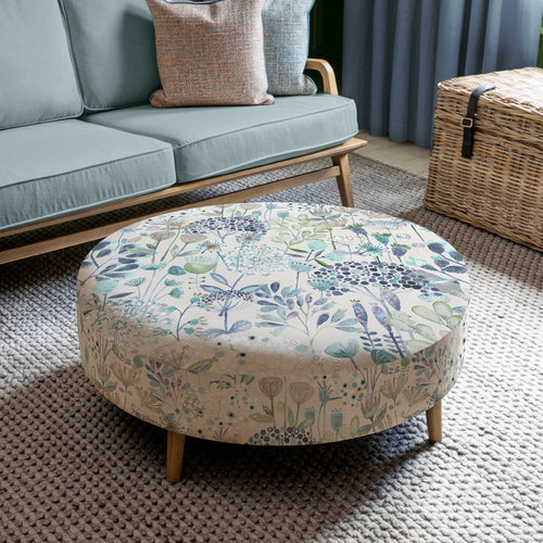 Voyage Maison Petra Large Footstool in Ailsa Cornflower