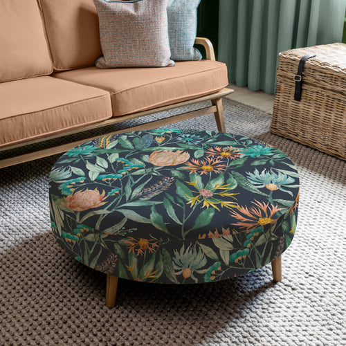 Voyage Maison Petra Large Footstool in Fortazela Sapphire