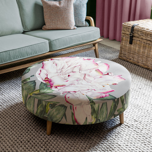 Floral Pink Furniture - Parcevall Petra Footstool Fuchsia Voyage Maison