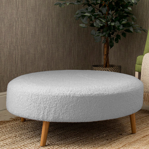 Voyage Maison Petra Large Footstool in Paddington Slver