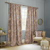 Animal Pink Curtains - Porcelain Garden Printed Chenille Pencil Pleat Curtains Blush Sanderson