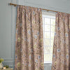 Animal Pink Curtains - Porcelain Garden Printed Chenille Pencil Pleat Curtains Blush Sanderson