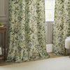 Animal Green Curtains - Porcelain Garden Printed Chenille Pencil Pleat Curtains Sage Sanderson